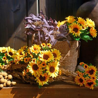 China Sale High Quality Small Artificial Sunflowers Hand Made Bouquet with Party Decorations and Hotel Event Decorations for sale