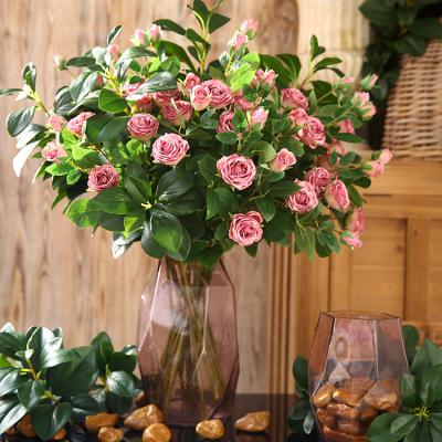 China Fashional Artificial Flowers High Quality Real Touch Artificial Milanese Roses for Indoor and Outdoor Decoration and Wedding Stage Decoration for sale