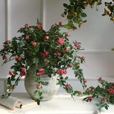 China European Bucolic Artificial Rose Buds Vine are used for hotel on-site arrangements as well as indoor and outdoor on-site arrangements for sale