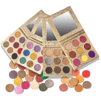 China HZM logo single eyeshadow palette custom private label paletas de sombra makeup dye diy wholesale waterproof high shimmer for sale