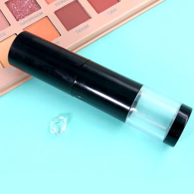 China Angular Blush HZM Black Vegan Makeup Brush Private Label Logo Single Makeup Brush Silver Custom Travel Size for sale