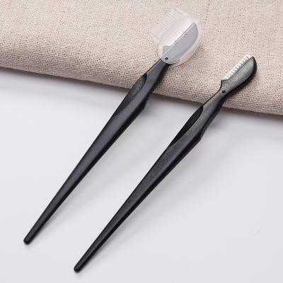 China Angular Blush HZM Makeup Brush Black Wood Handle Custom Logo Brushes Eyebrow Razor Private Label Make Up for sale