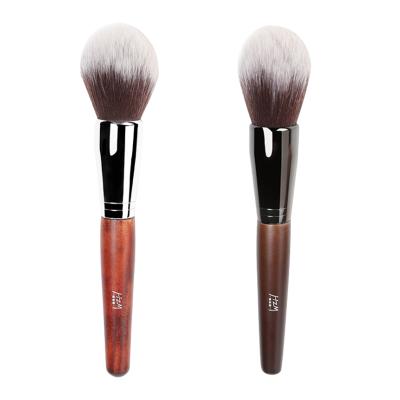 China Angular Blush Loose Powder Brush NEW HZM Quality Custom Red Wooden Single Best Logo Hot Sale For Facial Make Up Private Label for sale