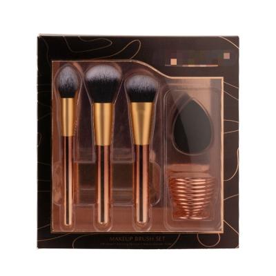 China Beauty Care Makeup Tools HZM Hot Sale Instock Makeup Brush And Makeup Sponges Set Beauty Makeup Tool Kit With Package for sale