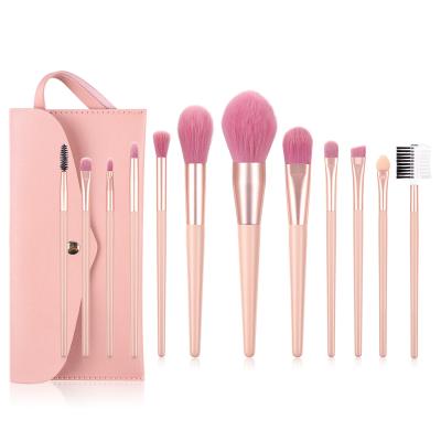 China HZM12PCS luxury brand independent makeup makeup brush set brush pink makeup face beauty brush makeup bag for sale