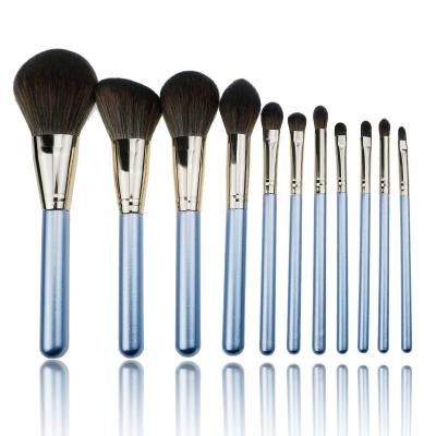 China Angular Blush HZM 11pcs Makeup Brush Set Free Sample Custom Edge Control Broom for sale