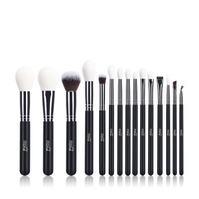 China Angular Blush HZM 15pcs Goat Hair Makeup Brush Set High End Wholesale Private Label for sale