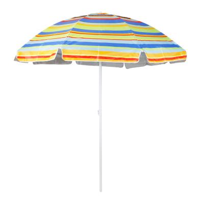 China Custom Rainbow Sun Beach Umbrella Modern Commercial Portable Outdoor Large Parasol Manufacturers for sale