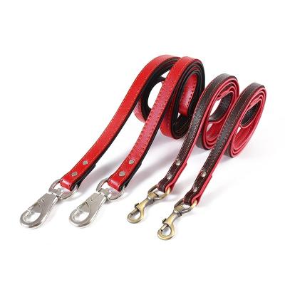 China Classic Printing Designer Dog Collar Leash PU Fashion Pet Accessories Reflective Luxury Leather Dog Leash for sale