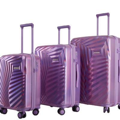 China ABS Manufacturer Fashionable Trolley Luggage Carry On Suitcase Set Travel Boarding Luggage With Logo TSA Wheels Customized Spinner for sale