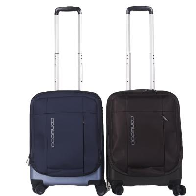 China PC Custom Design Smart Suitcase Trolley Port Travel Bag PC Luggage With Front Pocket for sale