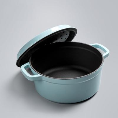 China Stocked Suitable For All Kinds Of Stoves Cast Iron 24cm Casserole With Lid for sale