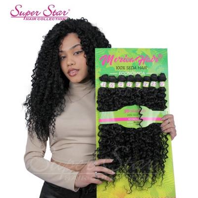 China Superstar Water Wave Factory Hair Weft Customization Skin Weft Hair Extension Synthetic Bulk Amazing Curly Curly Deep Weft Weft Bundles With Closure for sale