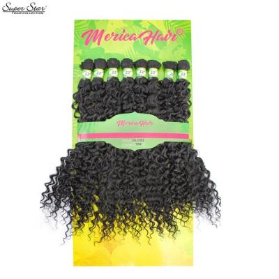 China Deep Curly Curly/Jerry/Water Wave Superstar Curly Deep Wave Hair Extensions For Braids Mix Synthetic Braiding Hair Bundles Bundle With Closure Fiber Powder Building Fiber Spray for sale