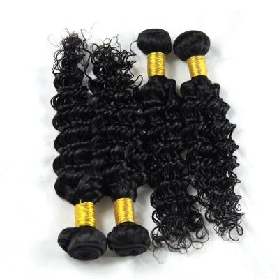 China Hot Wholesale Hot Wholesale Unprocessed Raw Virgin Brazilian Virgin Hair Deep Wave Wave Extension Wavy Bundles With Closure for sale