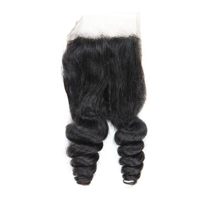 China Tights loosen 100%remy hair closure wholesale high quality virgin hair lace closure 100%remy hair closure factory ot natural color unprocessed for sale