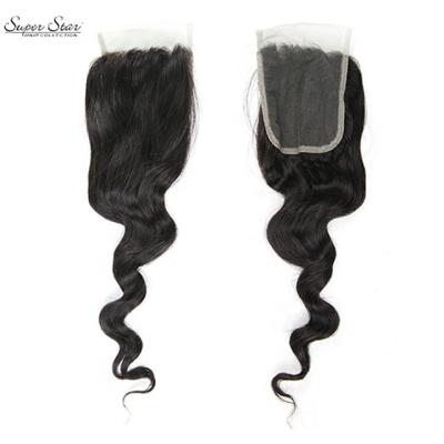 China Loose Wave Factory For Superstar Hair Wave 4x4 5x5 6x6 HD Lace Closure Loose Body Closure Preplucked HD Lace Closure For Women for sale