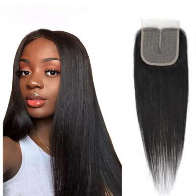 China SuperStarTop Quality 100% Water Wave Middle Part Lace Up 4X1 Inch Highlight Closure Brazilian Straight Hair Real Hair Factory Wholesale for sale