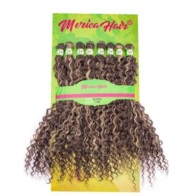 China Best Seller Hair Bundle Factory Superstar Hair 8pcs Curly Curly LUSTER Curly Bundles Synthetic Hair Weave For African for sale