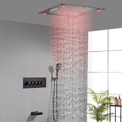 China Without Six-function 3 4 5 High End Wall Mounted Slide Bar Sliding Shower Bar Brush Gold Rainfall Shower System Faucet For Tub YBT403 for sale