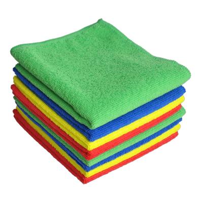 China Viable Microfiber Cleaning Towel Double Sided Micro Fiber Rags Kitchen Cleaning Cloth for sale