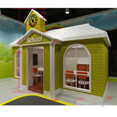 China Large Wooden Fun My Town City Playhouse Indoor Playground, Game Center Indoor Role Play Kids Play House for sale