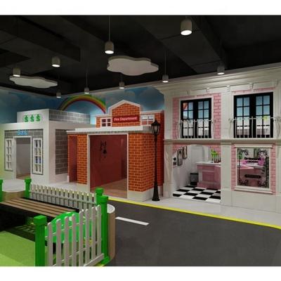 China High Quality Wooden Indoor Playground Children Role Play Kids Playhouse, Indoor Playground for sale