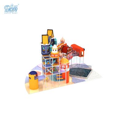 China Wooden Amusement Children Commercial Tall Indoor Playground With Roof  Custom Playground Slides Soft Play Playground Equipment for sale