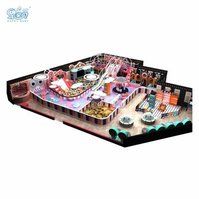 China Wooden Kids Soft Play Indoor Soft Contained Playground For Parent-Child Restaurant Play Center Kids Indoor Playground Equipment for sale