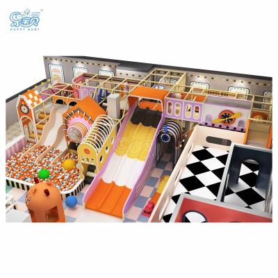 China Wooden Shopping Center Family Entertainment Center Attractive Soft Play For Kid 3 Layer Exciting Big Slides Playground Equipment Indoor for sale