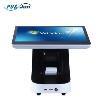 China Modern Design Touch Screen POS System Restaurant Ordering Machine with 58mm Thermal Printer Supermarket Cashier Equipment SSD 32G/64G/128G for sale