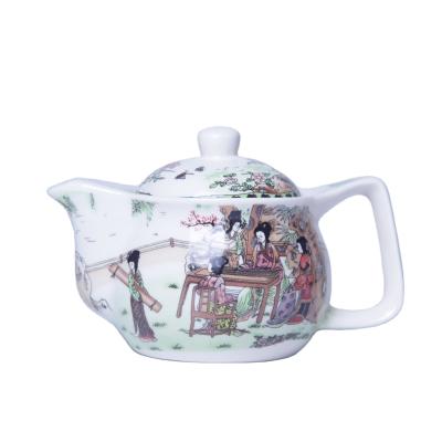 China Viable ceramic teapot with filter Chinese kungfu teapot factory direct sales 200ml-400ml blue and white teapot china for sale