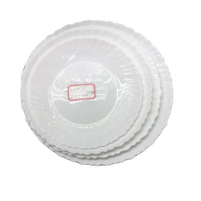 China Sustainable Dish 7.5inch Dish Opal White Ceramic Dinnerware Ice Dishes Made In China Wholesale Tableware for sale