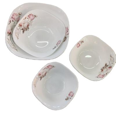 China 5.5 inch workable contract and customizable deep flower shaped durable square bowl for sale