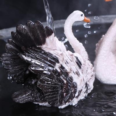 China Hot Selling Viable 1PCS Creative Color Changing Tea Playing Swan Tea Set Ornaments Pet Heat Changing Decoration Toy for sale