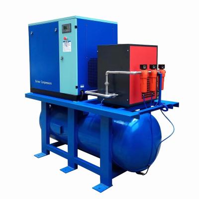 China Lubricated rotary compressor with 0.5l air tank and dryer for fractional CO2 laser for sale