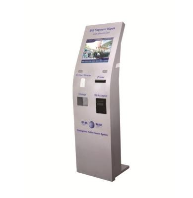 China Yulian Touch Screen Bill Payment Camera Kiosk / Ticket Vending Touch Screen Kiosk With Bill Acceptor And Card Reader for sale