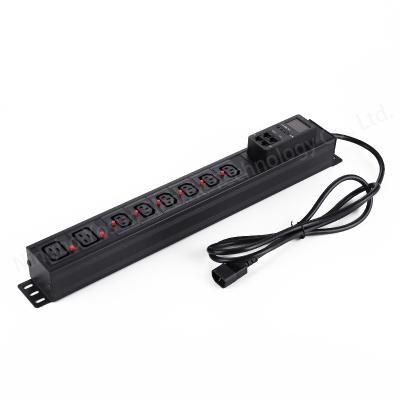 China Real Time Monitoring Smart PDU Metered PDU 1.5U IEC C13 C19 Smart Monitoring PDU 485 IP For Data Center IDC for sale