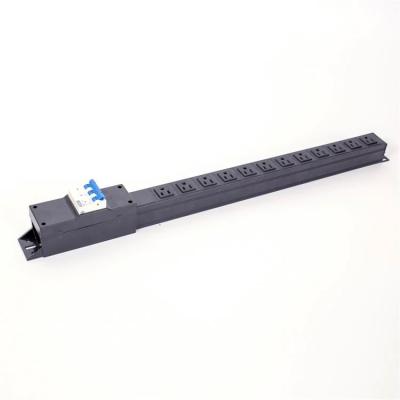 China American PDU Unflammable Socket Switch UL94V-0 3P PC Rack 12 Way Circuit Breaker 3 Phase PDU Outlet for sale