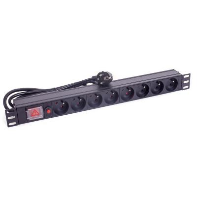 China France Type Power Distribution Unit PDU Socket Switch PC Module UL94V-0 8 Way Unflammable Safe Protect PDU Power Socket for sale