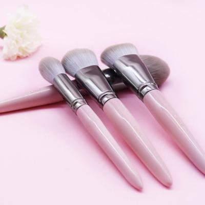 China Makes Applying Makeup 2020DX12PCS wooden pink pointed tail makeup brush, eye and face beauty tool set for sale