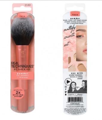 China Flat Brush DX Customized Private Label Synthetic Hair Loose Powder Brush Makeup Brush for sale