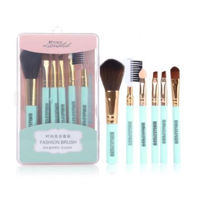 China Angular Blush DX Makeup Brush Wholesale 6pcs Synthetic Logo High Quality Custom Makeup Brush Set for sale