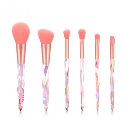 China Makes Apply Makeup DX 5 PCS Pink Makeup Brushes Professional Makeup Brush Crystal Pen Sets Beauty Tools for sale