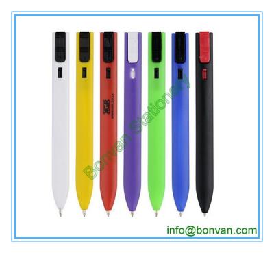 China plastic bookmark pen, hotel use simple flat pen,very cheap hotel pen for sale