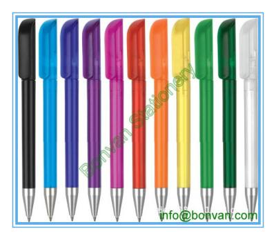 China twist plastic gift hotel pen, logo branded twist action pen for sale