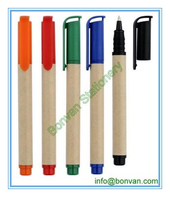 China paper ball point pen, paper material ballpen for promotional use for sale