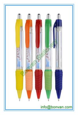 China plastic banner ball pen, two sides printed paper banner ball pen for sale