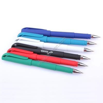 China rubber sprayed office sign pen, promotional office writing pen for sale