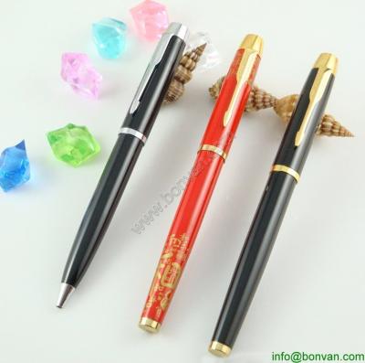 China gift advertising printed metal roller ballpen set for sale